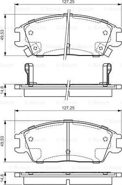 BOSCH 0 986 495 035 - Kit de plaquettes de frein, frein à disque cwaw.fr