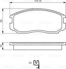 BOSCH 0 986 495 030 - Kit de plaquettes de frein, frein à disque cwaw.fr