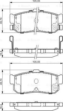 BOSCH 0 986 495 038 - Kit de plaquettes de frein, frein à disque cwaw.fr