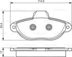 BOSCH 0 986 495 033 - Kit de plaquettes de frein, frein à disque cwaw.fr