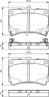 BOSCH 0 986 495 037 - Kit de plaquettes de frein, frein à disque cwaw.fr