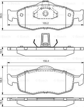 BOSCH 0 986 495 026 - Kit de plaquettes de frein, frein à disque cwaw.fr