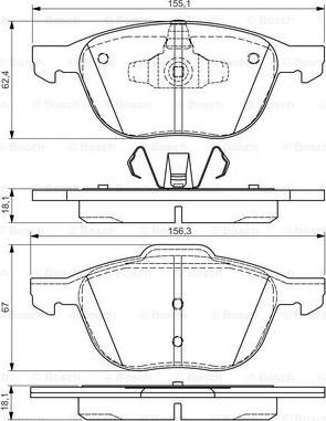 BOSCH 0 986 495 023 - Kit de plaquettes de frein, frein à disque cwaw.fr