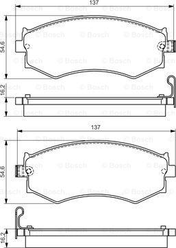 BOSCH 0 986 495 076 - Kit de plaquettes de frein, frein à disque cwaw.fr