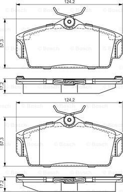 BOSCH 0 986 495 070 - Kit de plaquettes de frein, frein à disque cwaw.fr