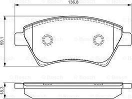 BOSCH 0 986 495 071 - Kit de plaquettes de frein, frein à disque cwaw.fr