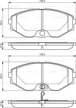 BOSCH 0 986 495 147 - Kit de plaquettes de frein, frein à disque cwaw.fr