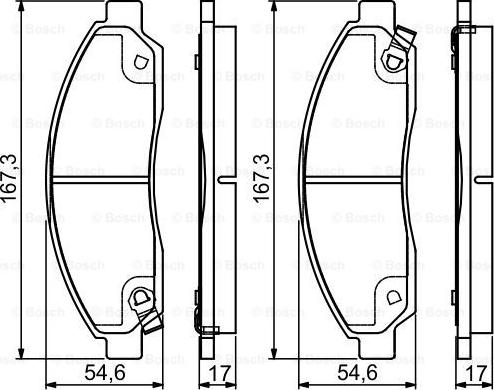 BOSCH 0 986 495 159 - Kit de plaquettes de frein, frein à disque cwaw.fr