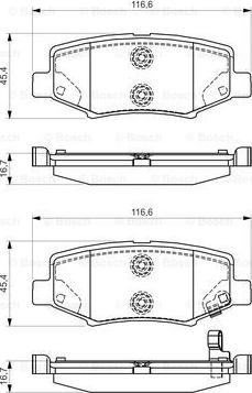 BOSCH 0 986 495 155 - Kit de plaquettes de frein, frein à disque cwaw.fr