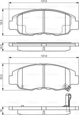 BOSCH 0 986 495 153 - Kit de plaquettes de frein, frein à disque cwaw.fr