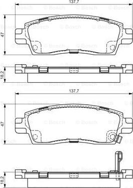 BOSCH 0 986 495 164 - Kit de plaquettes de frein, frein à disque cwaw.fr