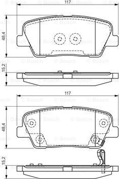 BOSCH 0 986 495 165 - Kit de plaquettes de frein, frein à disque cwaw.fr