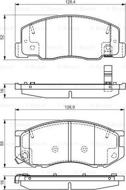 BOSCH 0 986 495 166 - Kit de plaquettes de frein, frein à disque cwaw.fr