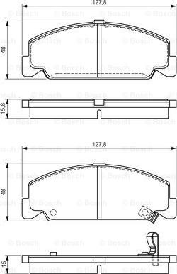 BOSCH 0 986 495 163 - Kit de plaquettes de frein, frein à disque cwaw.fr