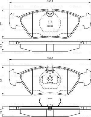 BOSCH 0 986 495 162 - Kit de plaquettes de frein, frein à disque cwaw.fr