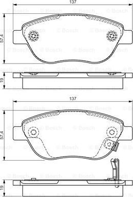 BOSCH 0 986 495 103 - Kit de plaquettes de frein, frein à disque cwaw.fr