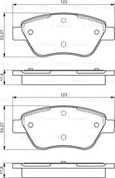 BOSCH 0 986 495 102 - Kit de plaquettes de frein, frein à disque cwaw.fr