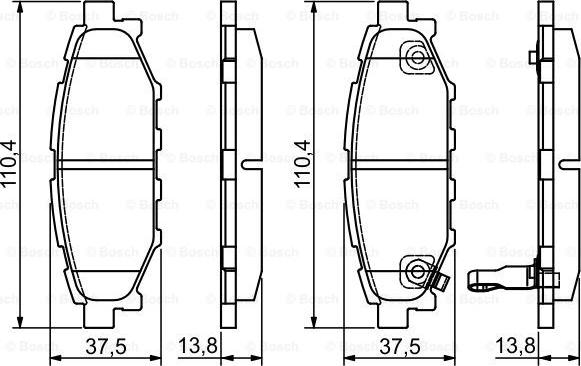 BOSCH 0 986 495 119 - Kit de plaquettes de frein, frein à disque cwaw.fr