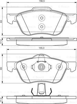 BOSCH 0 986 495 118 - Kit de plaquettes de frein, frein à disque cwaw.fr