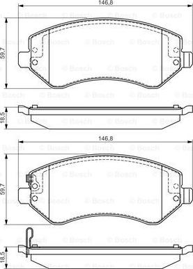 BOSCH 0 986 495 117 - Kit de plaquettes de frein, frein à disque cwaw.fr