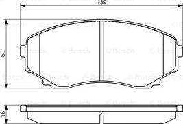 BOSCH 0 986 495 131 - Kit de plaquettes de frein, frein à disque cwaw.fr