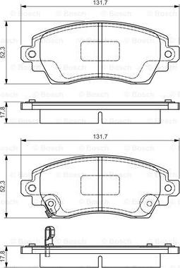 BOSCH 0 986 495 132 - Kit de plaquettes de frein, frein à disque cwaw.fr