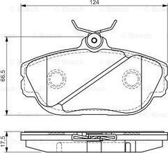 BOSCH 0 986 495 124 - Kit de plaquettes de frein, frein à disque cwaw.fr