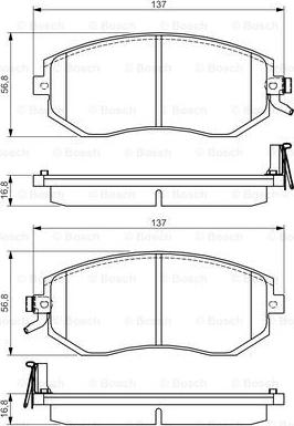 BOSCH 0 986 495 125 - Kit de plaquettes de frein, frein à disque cwaw.fr