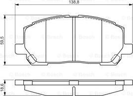 BOSCH 0 986 495 126 - Kit de plaquettes de frein, frein à disque cwaw.fr