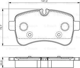 BOSCH 0 986 495 120 - Kit de plaquettes de frein, frein à disque cwaw.fr