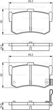 BOSCH 0 986 495 121 - Kit de plaquettes de frein, frein à disque cwaw.fr