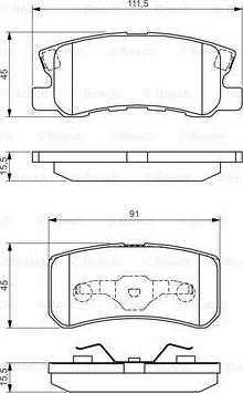 BOSCH 0 986 495 172 - Kit de plaquettes de frein, frein à disque cwaw.fr