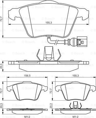 BOSCH 0 986 495 356 - Kit de plaquettes de frein, frein à disque cwaw.fr