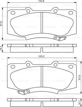 BOSCH 0 986 495 352 - Kit de plaquettes de frein, frein à disque cwaw.fr