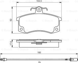 BOSCH 0 986 495 360 - Kit de plaquettes de frein, frein à disque cwaw.fr