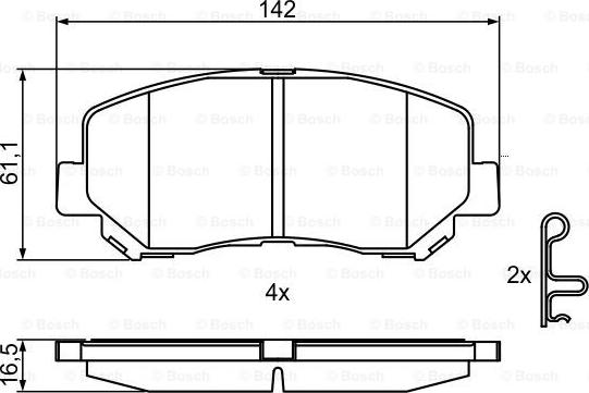 BOSCH 0 986 495 367 - Kit de plaquettes de frein, frein à disque cwaw.fr