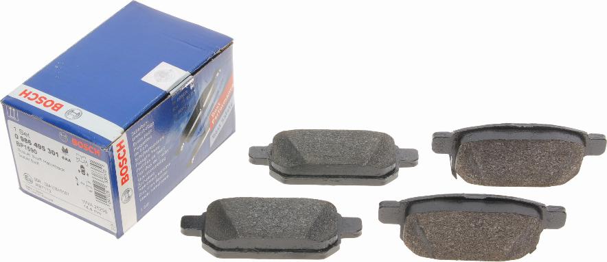 BOSCH 0 986 495 301 - Kit de plaquettes de frein, frein à disque cwaw.fr