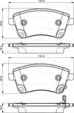 BOSCH 0 986 495 307 - Kit de plaquettes de frein, frein à disque cwaw.fr