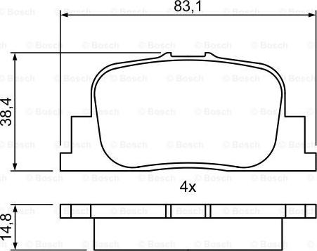 BOSCH 0 986 495 389 - Kit de plaquettes de frein, frein à disque cwaw.fr