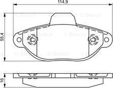 BOSCH 0 986 495 338 - Kit de plaquettes de frein, frein à disque cwaw.fr