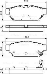 BOSCH 0 986 495 326 - Kit de plaquettes de frein, frein à disque cwaw.fr