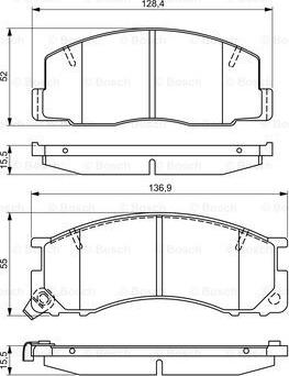 BOSCH 0 986 495 327 - Kit de plaquettes de frein, frein à disque cwaw.fr