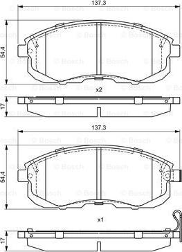 BOSCH 0 986 495 379 - Kit de plaquettes de frein, frein à disque cwaw.fr