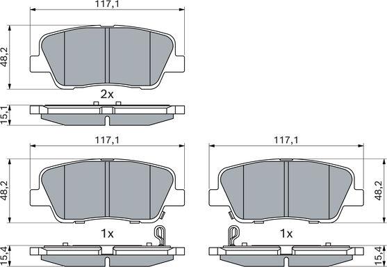 BOSCH 0 986 495 370 - Kit de plaquettes de frein, frein à disque cwaw.fr