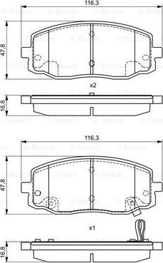 BOSCH 0 986 495 377 - Kit de plaquettes de frein, frein à disque cwaw.fr