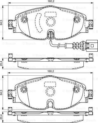 BOSCH 0 986 495 296 - Kit de plaquettes de frein, frein à disque cwaw.fr