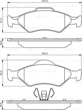 BOSCH 0 986 495 247 - Kit de plaquettes de frein, frein à disque cwaw.fr