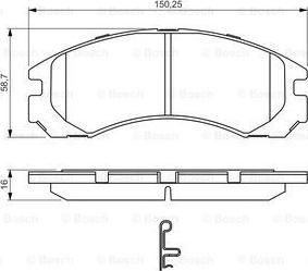 BOSCH 0 986 495 252 - Kit de plaquettes de frein, frein à disque cwaw.fr