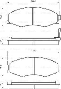 BOSCH 0 986 495 263 - Kit de plaquettes de frein, frein à disque cwaw.fr