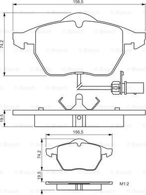 BOSCH 0 986 495 232 - Kit de plaquettes de frein, frein à disque cwaw.fr